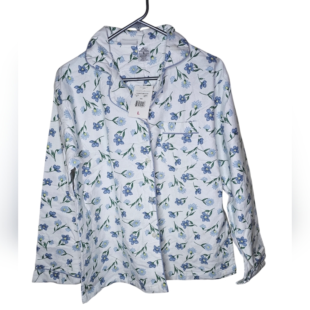 Simply Basic Women's Flannel Long Sleeve PJ Set Size L